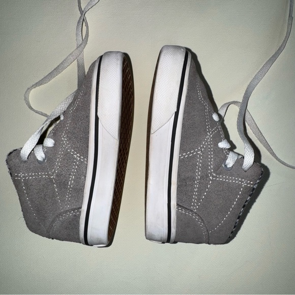 Vans Kids Gray and White High-Top Sneakers - Picture 6 of 9